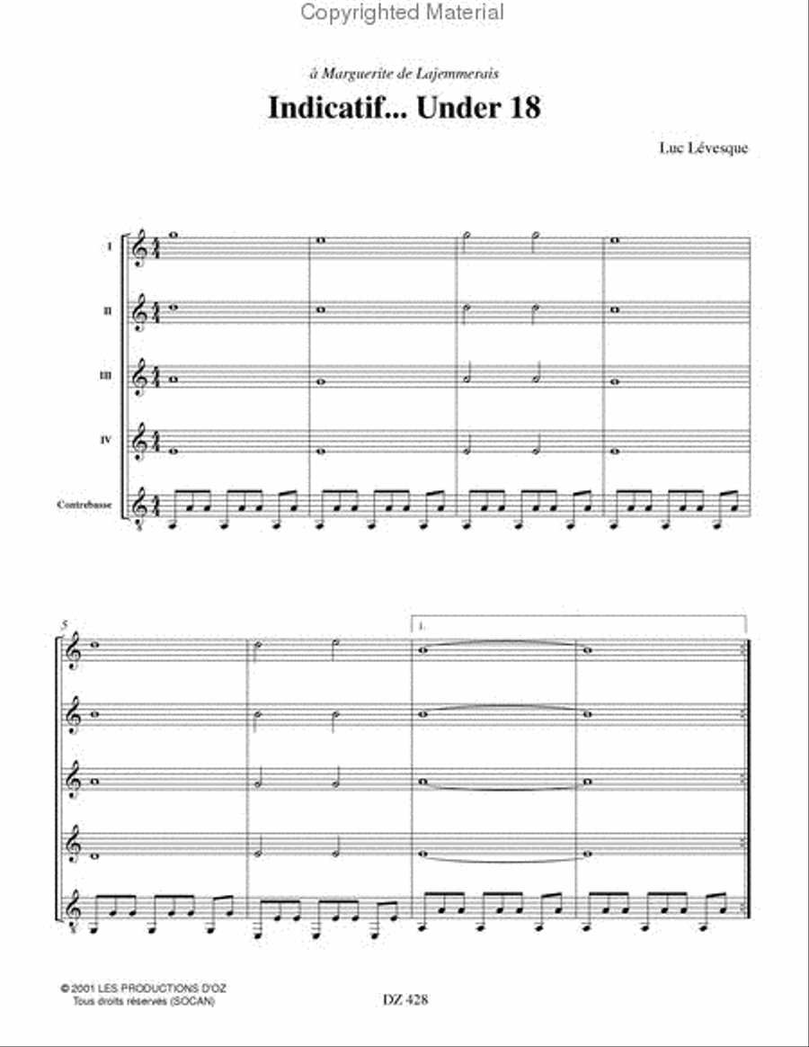Indicatif... Under 18 Guitar Ensemble scores gallery preview page 2