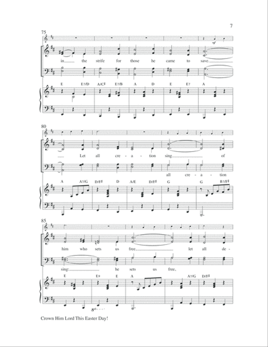 Crown Him Lord This Easter Day! 4-Part scores gallery preview page 8