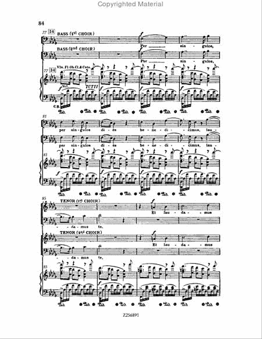 Te Deum, H 118 Choir scores gallery preview page 84