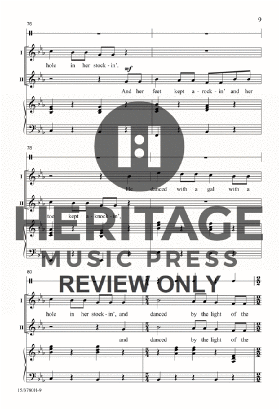 Folk Songs from the American West 2-Part scores gallery preview page 7