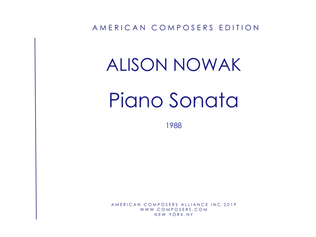 Book cover for [NowakA] Piano Sonata