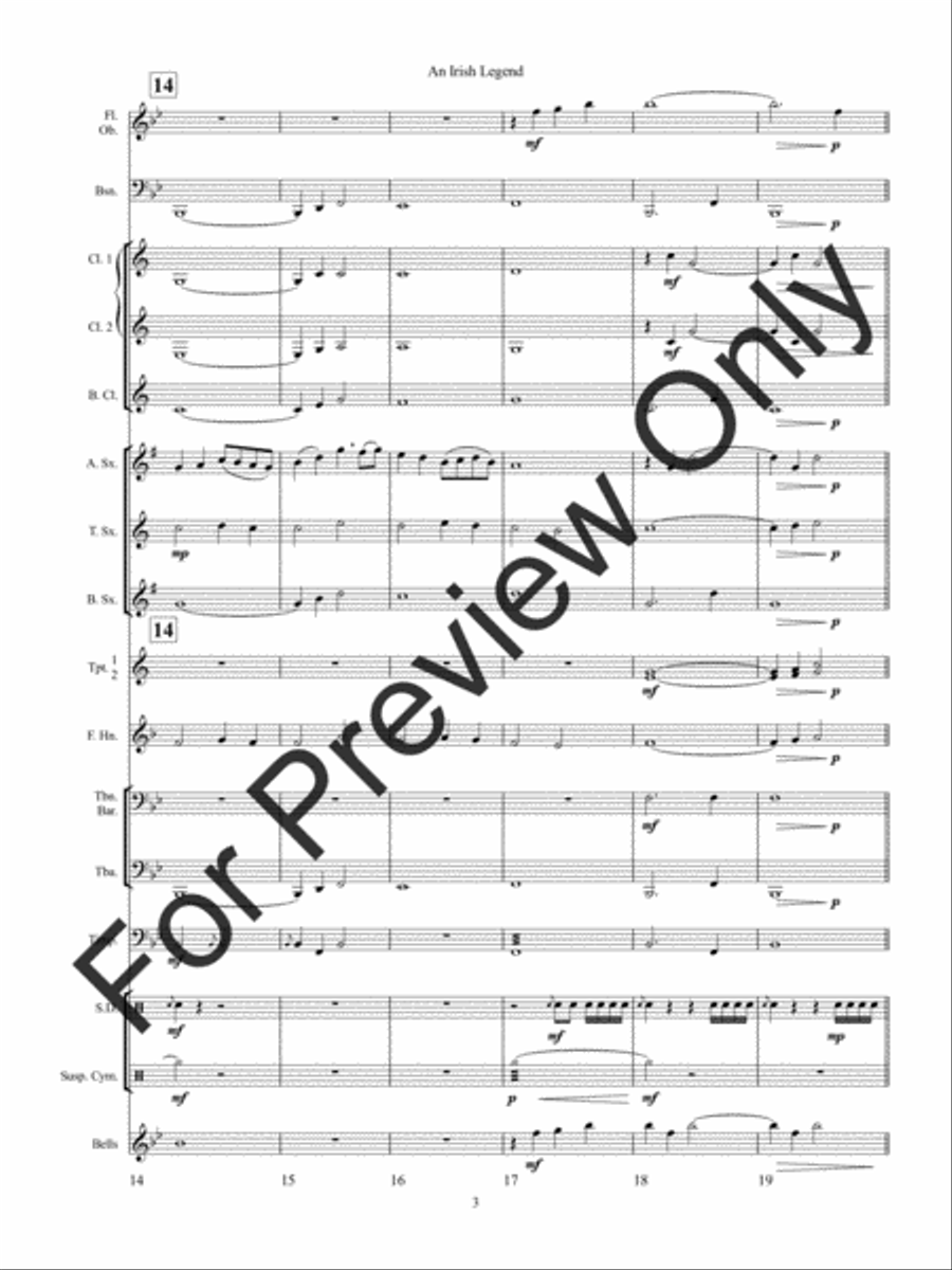 An Irish Legend Concert Band scores gallery preview page 6
