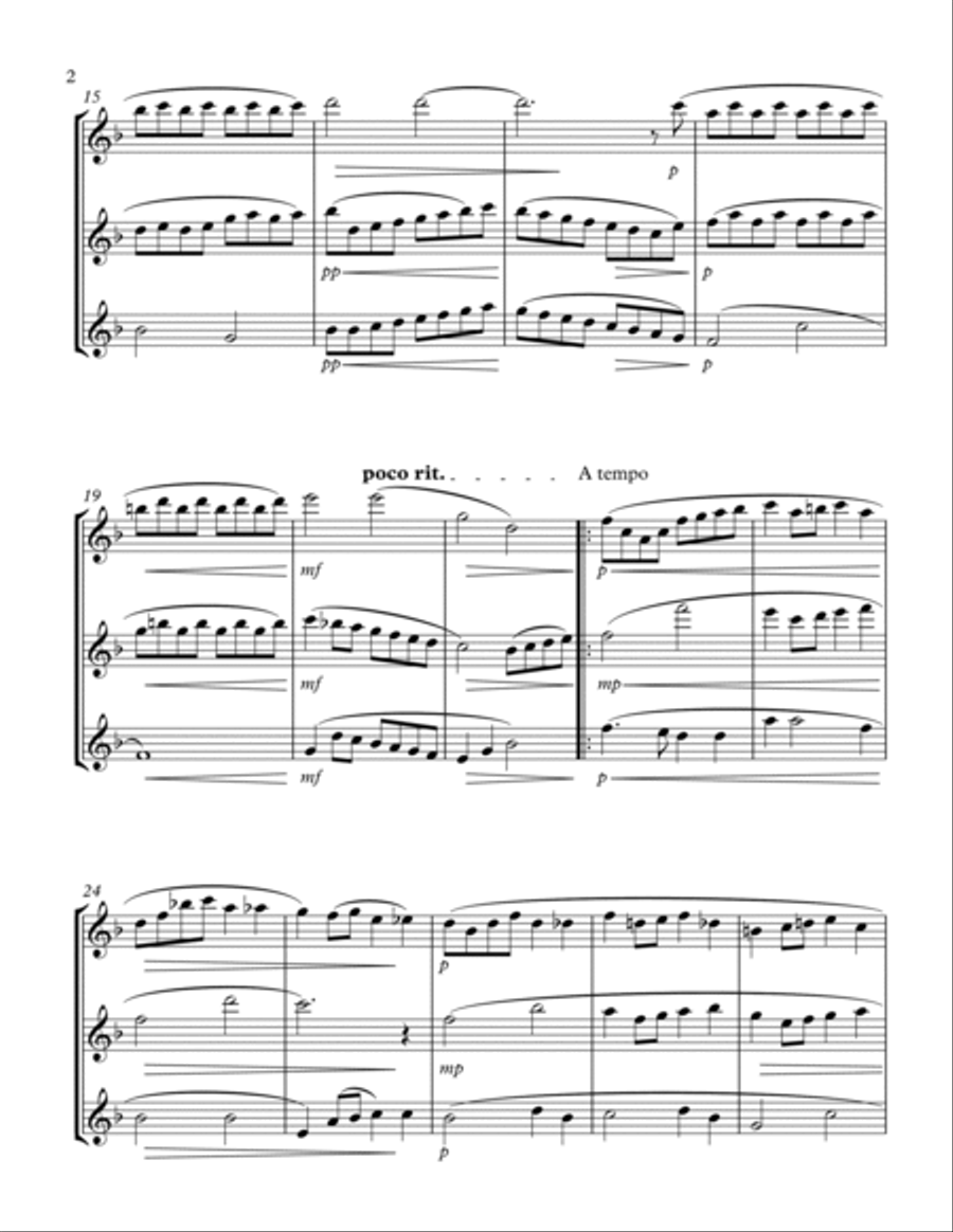 Over The Rainbow Flute Trio scores gallery preview page 3