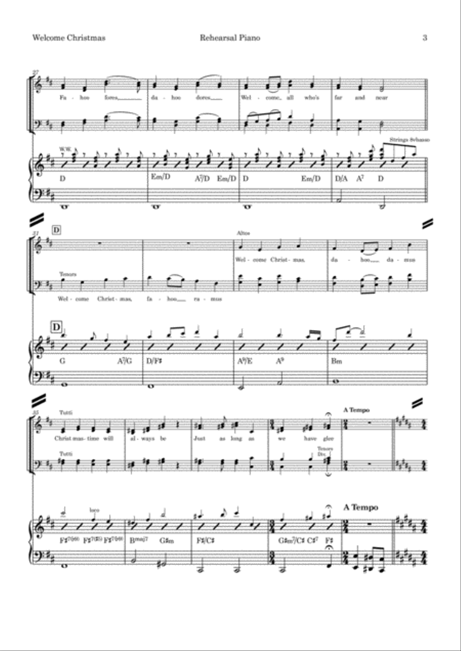Welcome Christmas 4-Part scores gallery preview page 5
