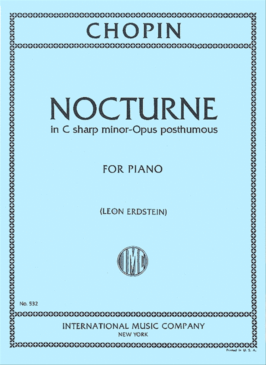 Nocturne in C sharp minor (Opus posthumous) Piano Solo scores gallery preview page 1