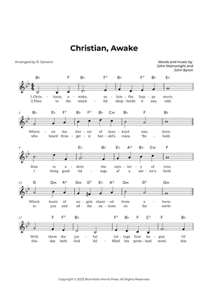 Christians, Awake (Key of B-Flat Major)
