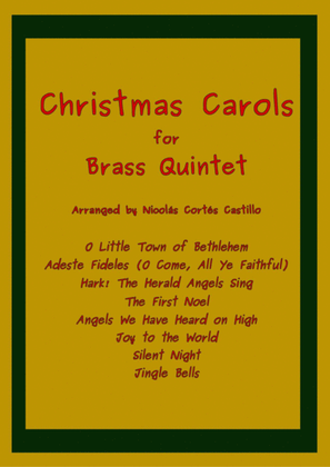 Book cover for 8 Christmas Carols for Brass Quintet