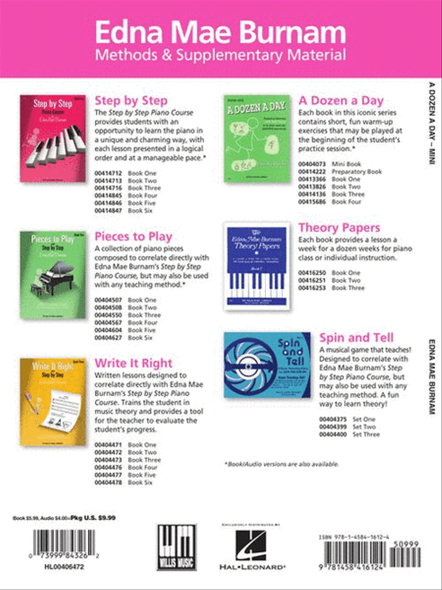 A Dozen a Day Mini Book – Book/Audio Piano Method scores gallery preview page 7