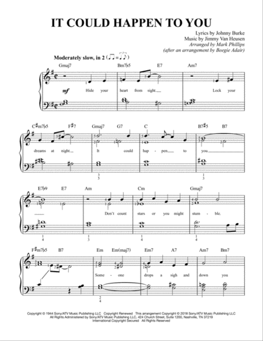 It Could Happen To You It Could Happen To You Easy Piano scores gallery preview page 1