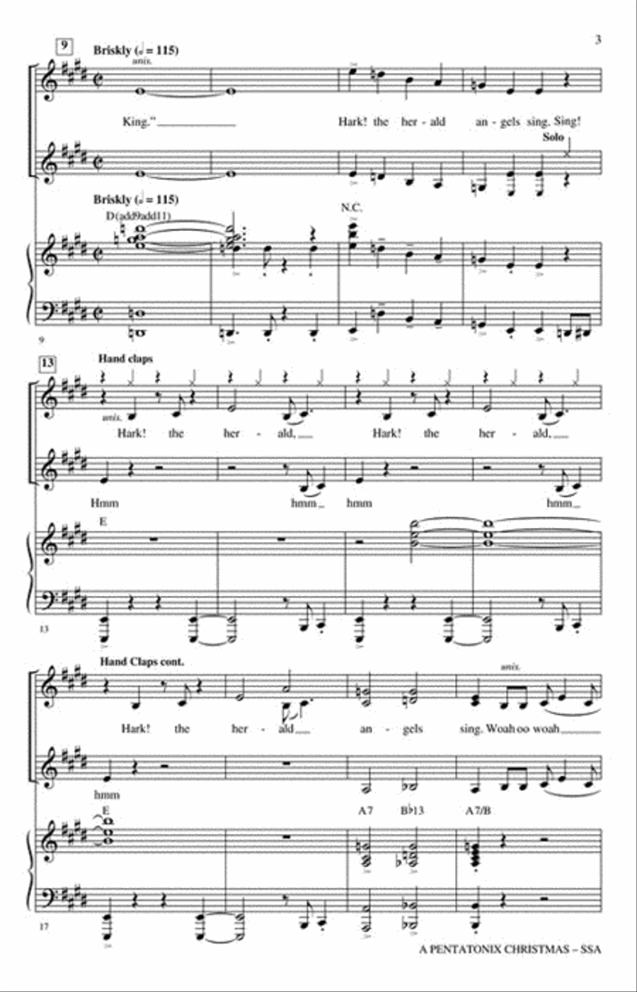 A Pentatonix Christmas SSA scores gallery preview page 3
