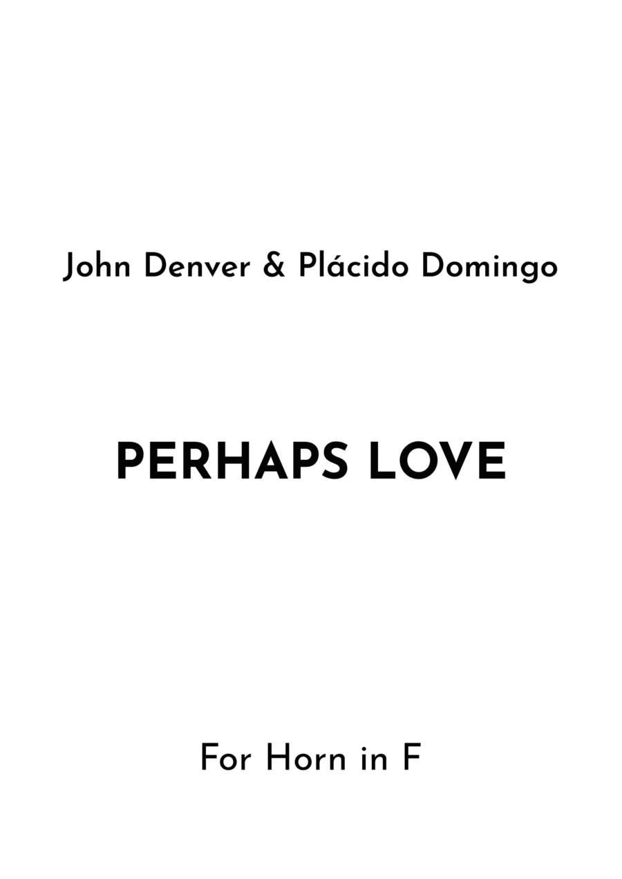 Perhaps Love Horn Solo scores gallery preview page 1