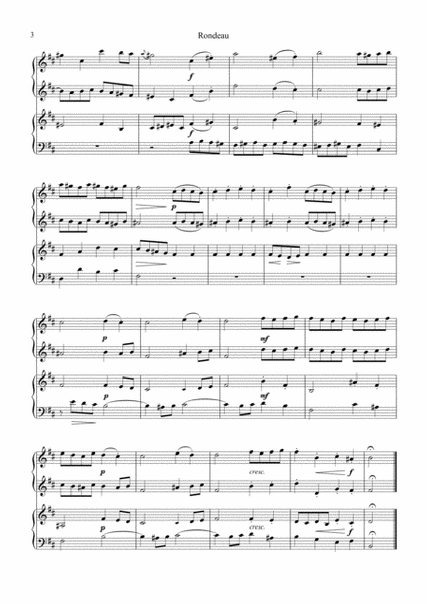 Orchestral Suite 2 BWV 1067, mov. 2-7 for piano duet (score only) image number null