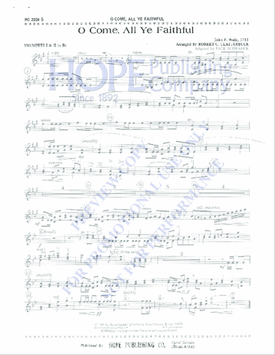 O Come All Ye Faithful 4-Part scores gallery preview page 2