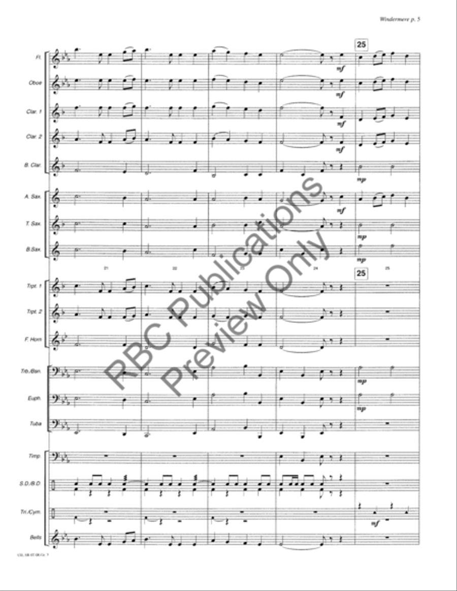 Windermere Windermere Concert Band scores gallery preview page 8