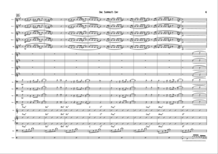 One Summer's Day Jazz Ensemble scores gallery preview page 5