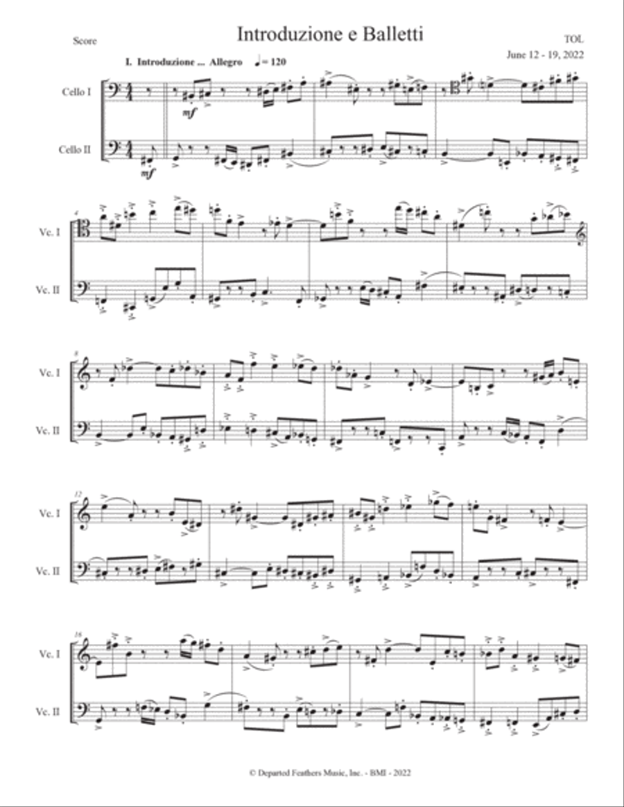 Introduzione e balletti (2022) String Duet scores gallery preview page 3
