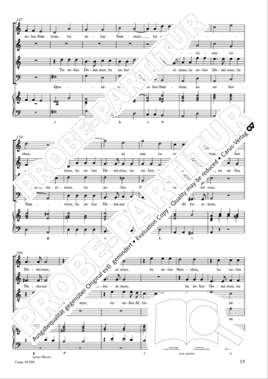 Missa brevis 4-Part scores gallery preview page 16