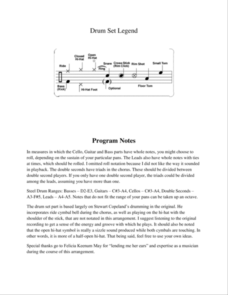 Every Little Thing She Does Is Magic Percussion Ensemble scores gallery preview page 2