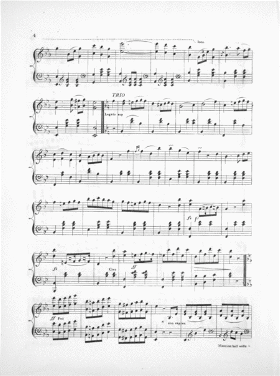 Mansion Hall, Waltz Brillante Piano Solo scores gallery preview page 3