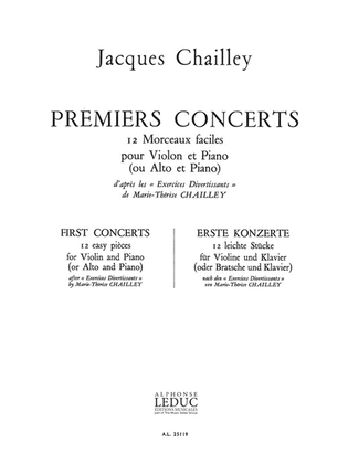 Premiers Concerts, 12 Morceaux Faciles (violin & Piano)