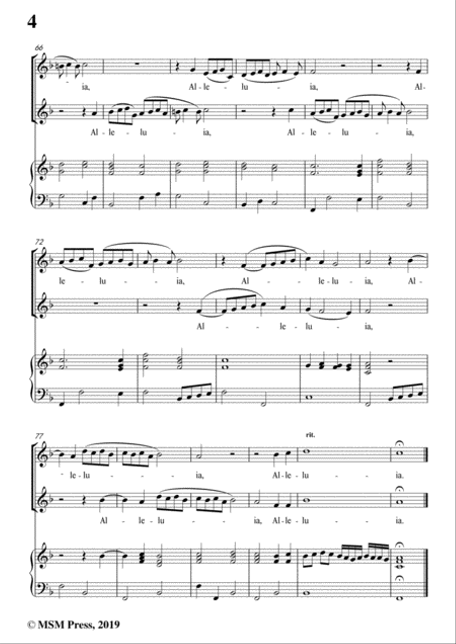Leoni-Ecce annuntio vobis,in F Major,for two Voices&Piano SSA scores gallery preview page 6