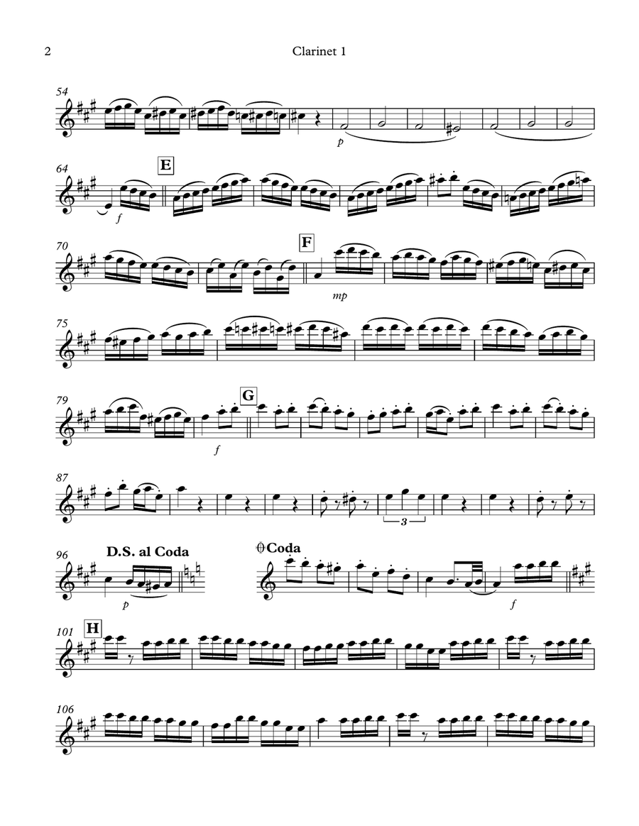 Rondo Alla Turca: Clarinet & Bass Clarinet Duet Clarinet Duet scores gallery preview page 4