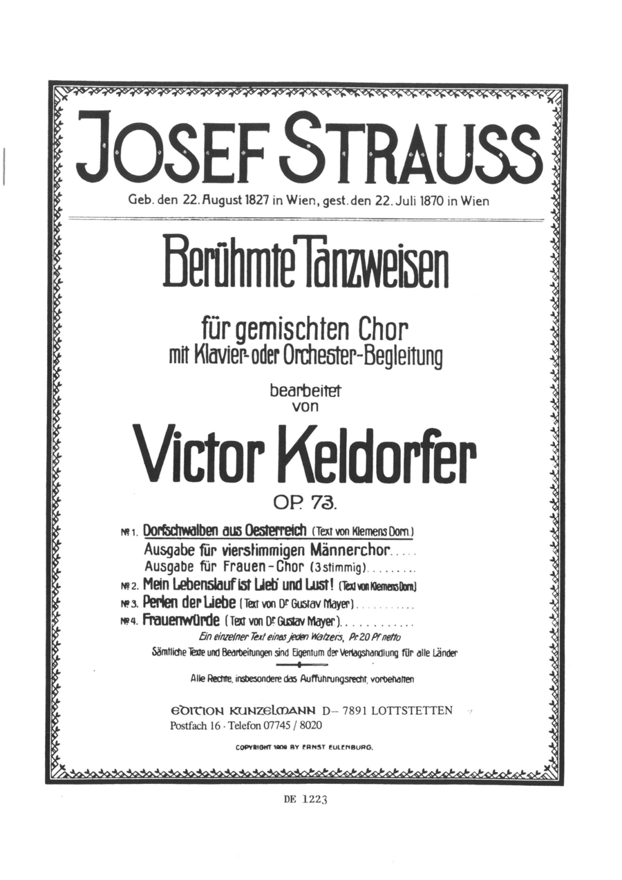 Dorfschwalben aus Österreich (Village swallows from Austria) Mixed Choir scores gallery preview page 1
