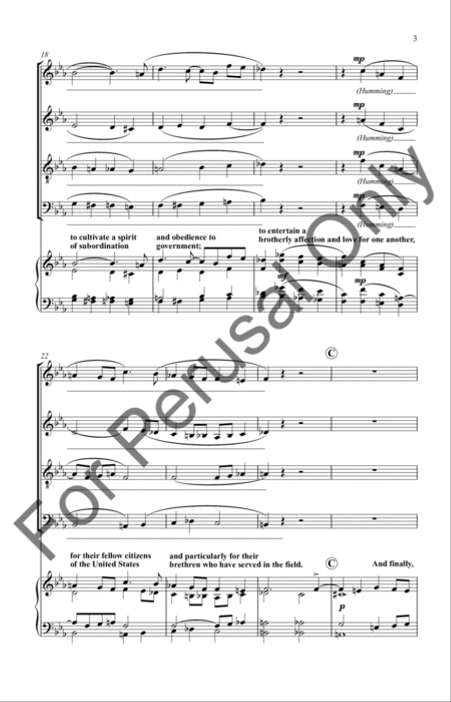 George Washington's Prayer For The Nation 4-Part scores gallery preview page 4