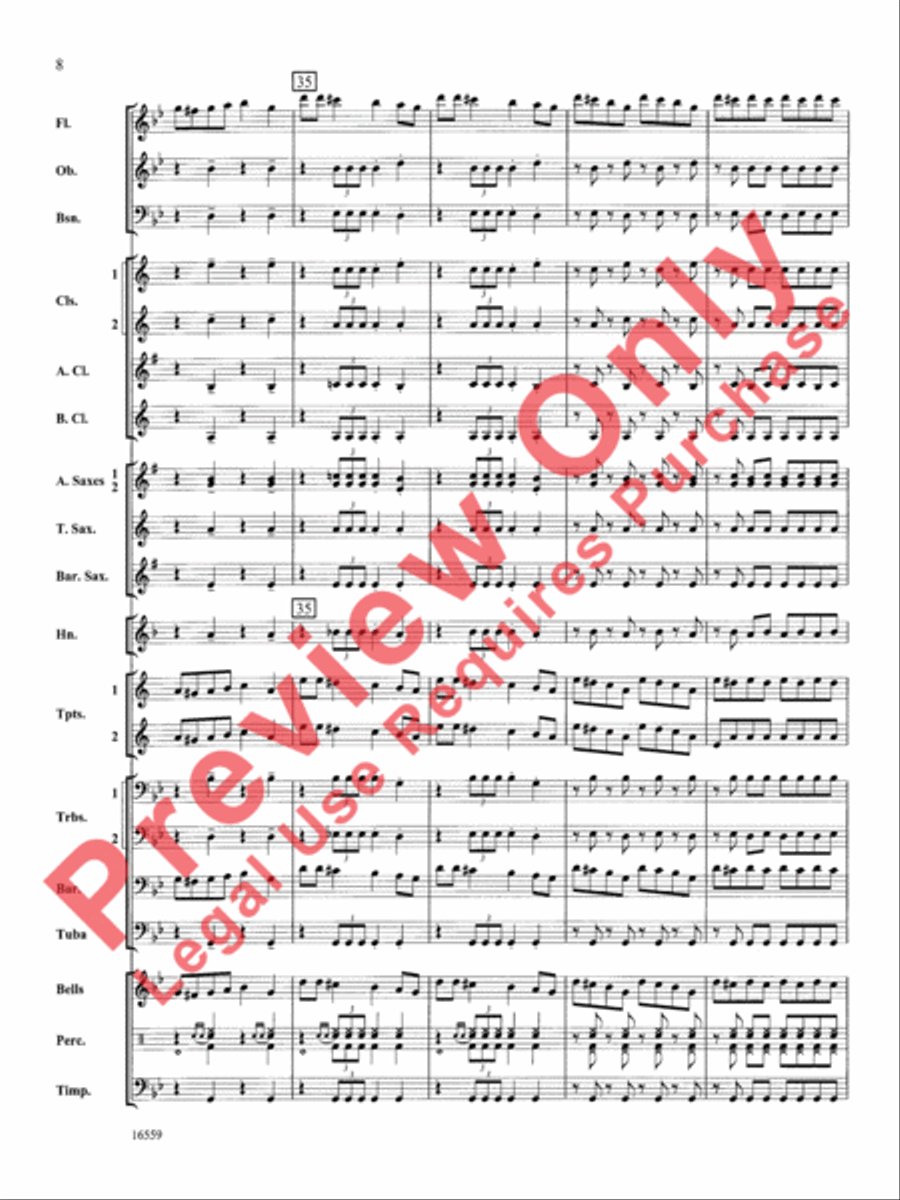 March Slav Concert Band scores gallery preview page 9