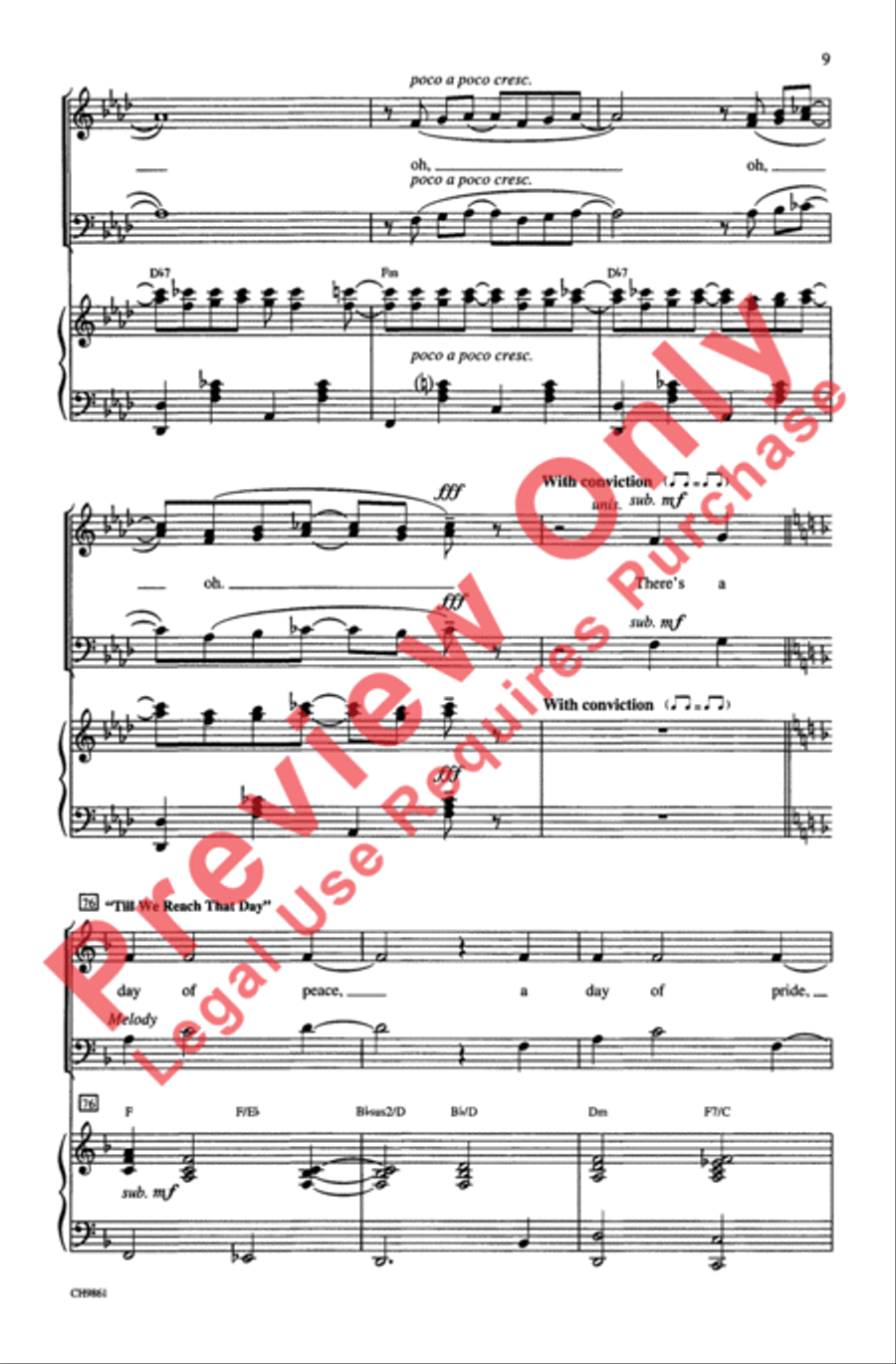 Ragtime (Choral Selections) 3-Part scores gallery preview page 9