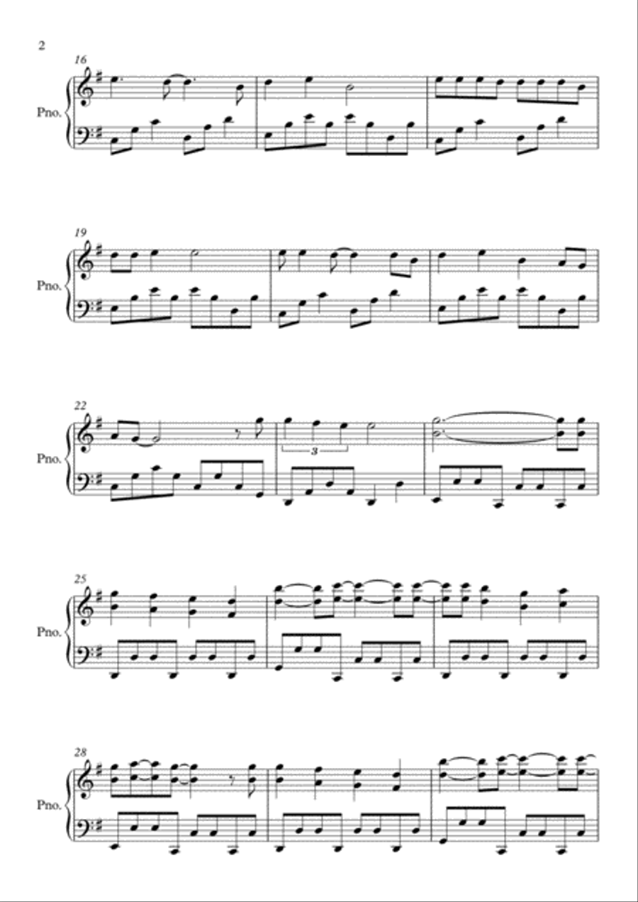 Livin' On A Prayer Livin' On A Prayer Piano Solo scores gallery preview page 2