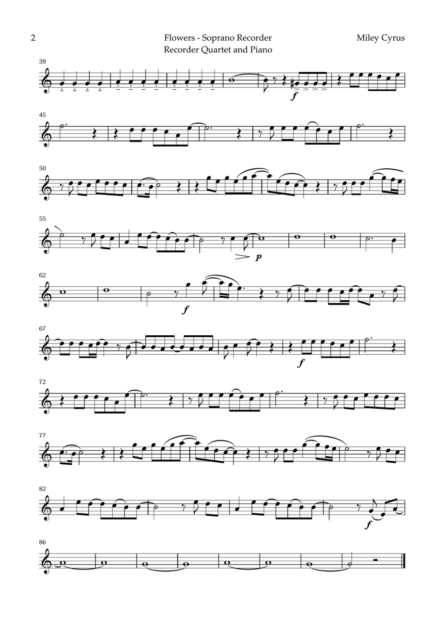 Flowers Recorder scores gallery preview page 6
