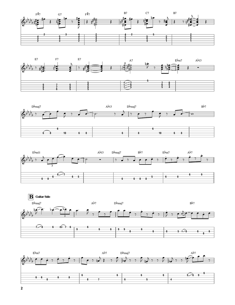 Stompin' At The Savoy Electric Guitar scores gallery preview page 2