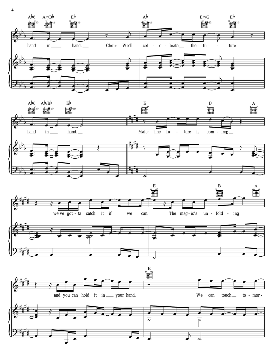 Celebrate The Future Hand In Hand Acoustic Guitar scores gallery preview page 4