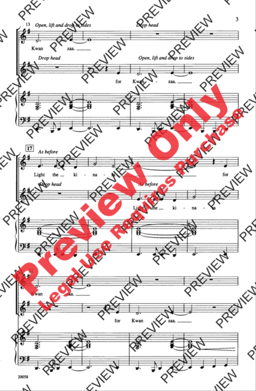 Light the Kinara for Kwanzaa 2-Part scores gallery preview page 3