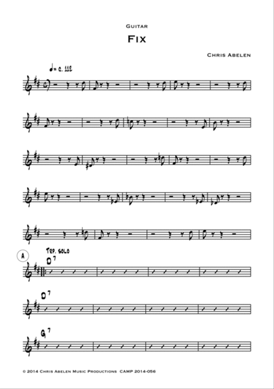 A day at the office (album) - 13 guitar parts Jazz Ensemble scores gallery preview page 5
