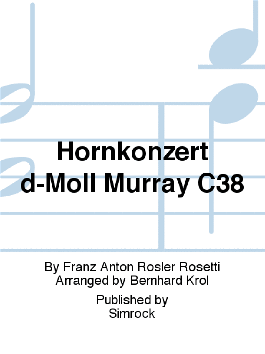 Hornkonzert d-Moll Murray C38 Orchestra scores gallery preview page 1
