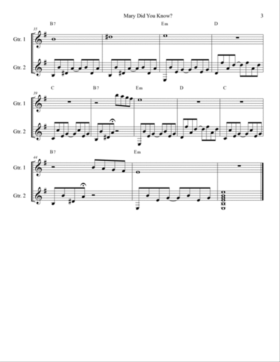Mary, Did You Know? Acoustic Guitar scores gallery preview page 4