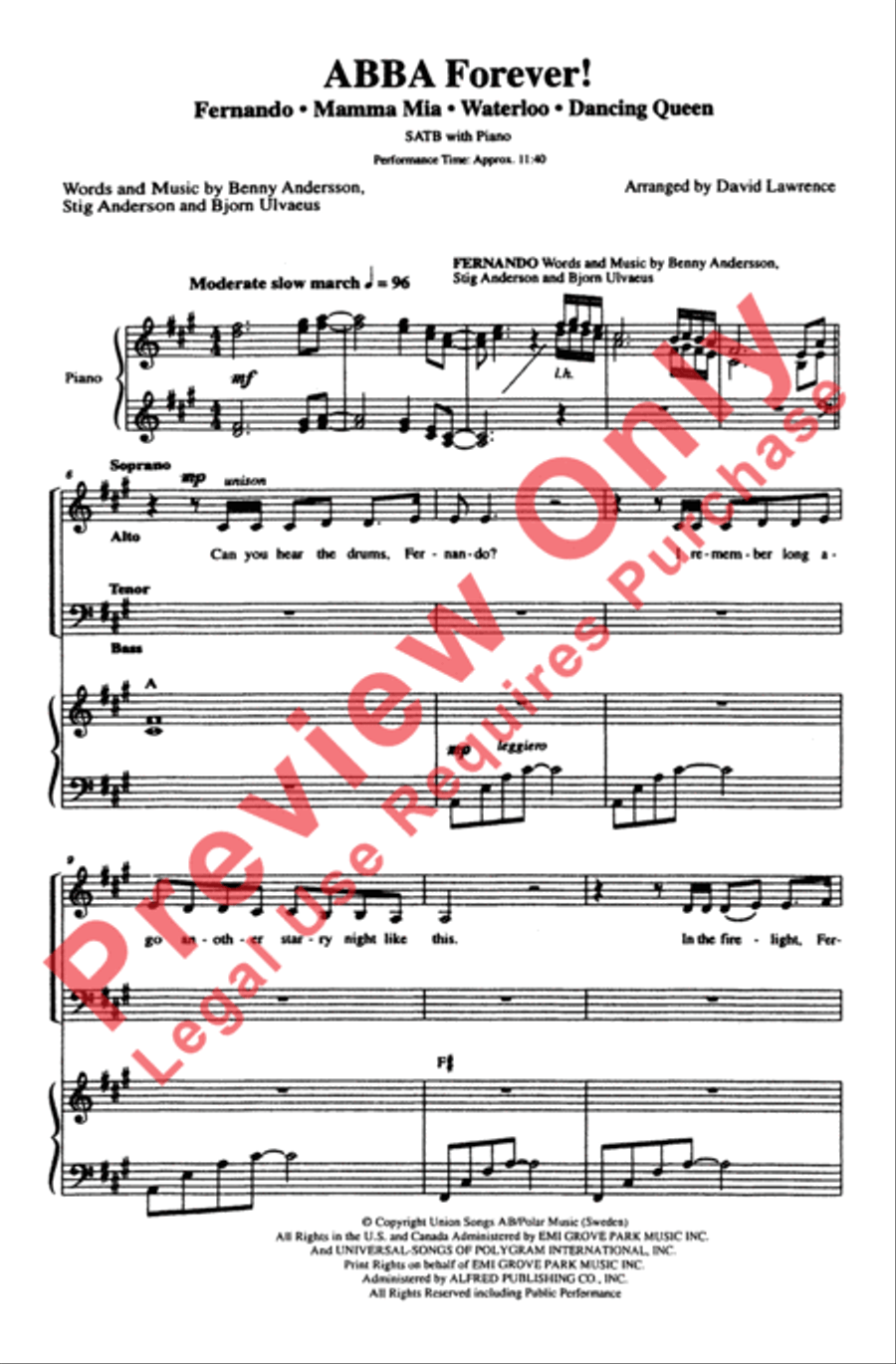 ABBA Forever! 4-Part scores gallery preview page 2