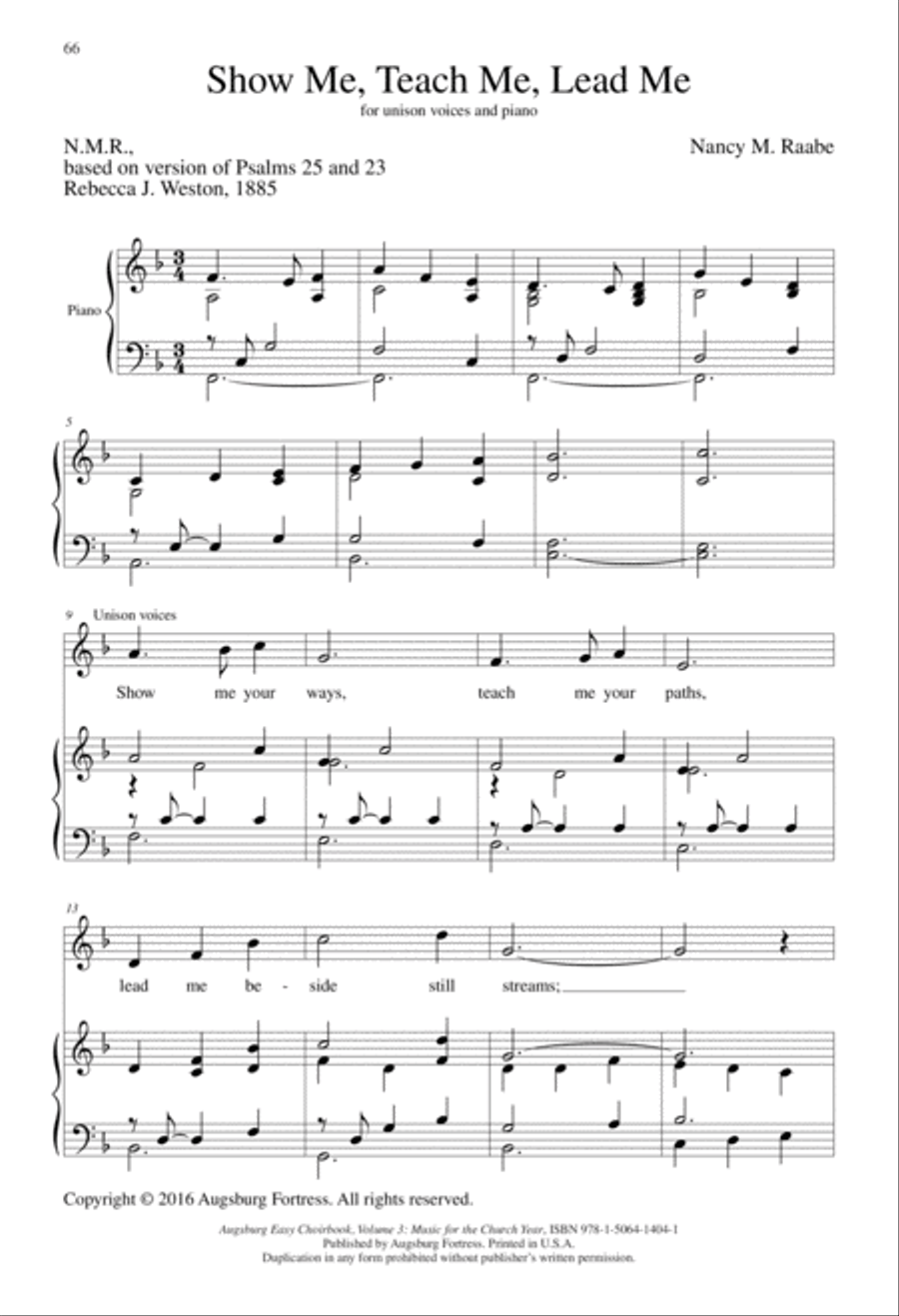 Augsburg Easy Choirbook Volume 3 Unison Choir scores gallery preview page 13