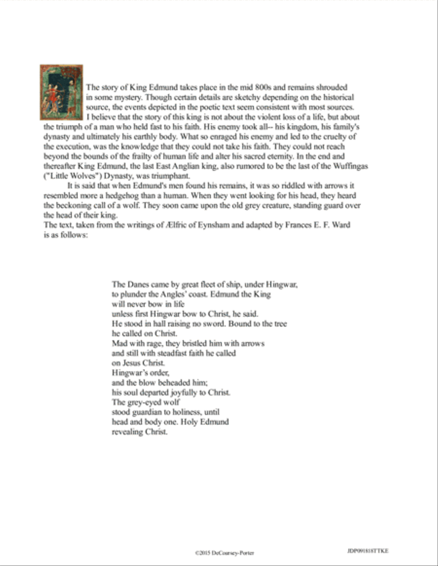 The Triumph of King Edmund 4-Part scores gallery preview page 1