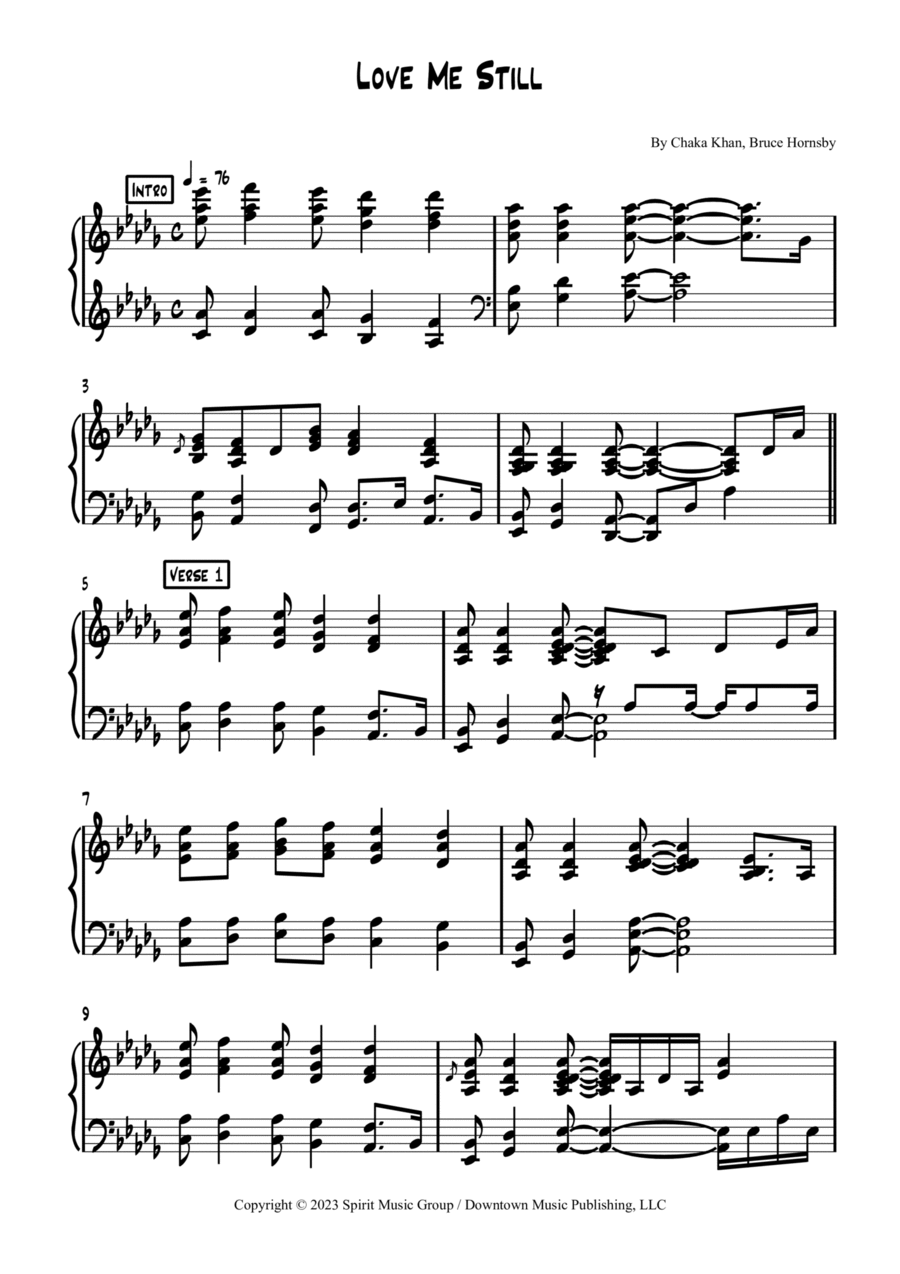 Love Me Still Love Me Still Piano Solo scores gallery preview page 1