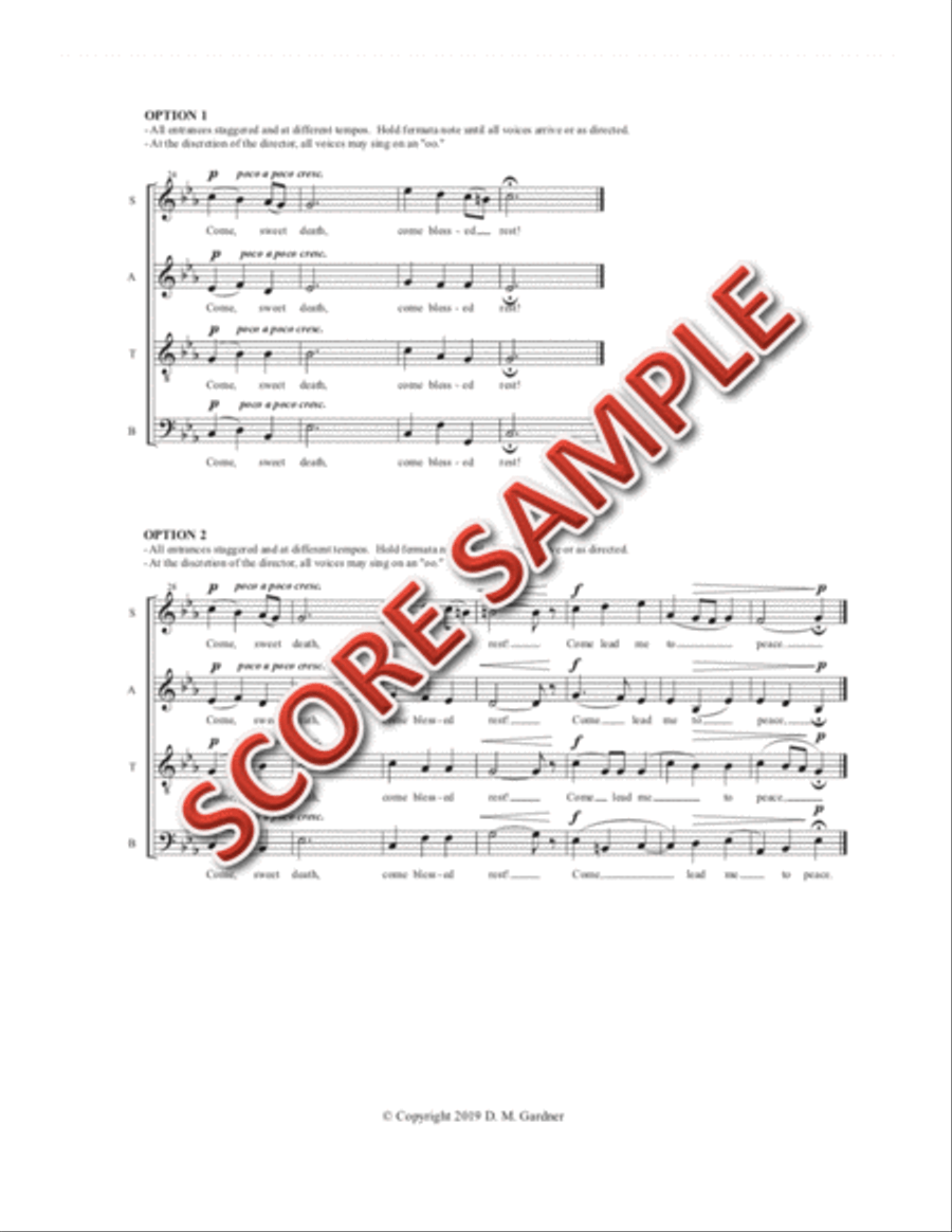 Come, Sweet Death Come, Sweet Death 4-Part scores gallery preview page 2