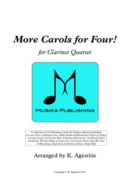 More Carols for Four! - Clarinet Quartet image number null