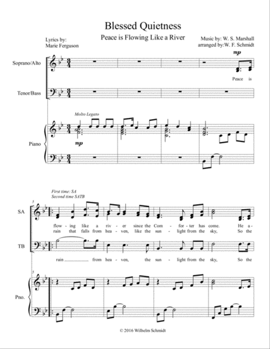 Blessed Quietness Blessed Quietness 4-Part scores gallery preview page 2