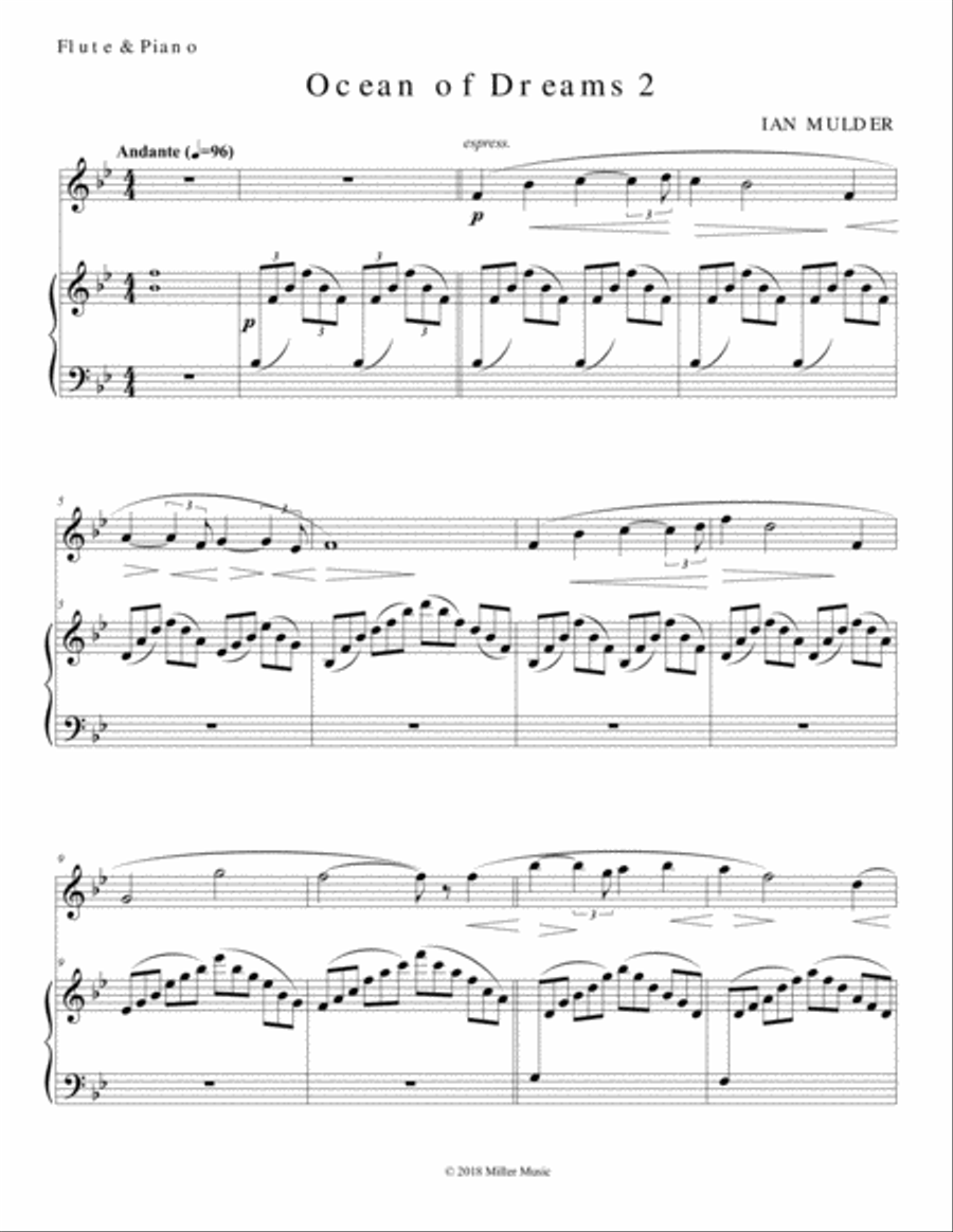 Ocean Of Dreams Ii Piano Solo scores gallery preview page 1