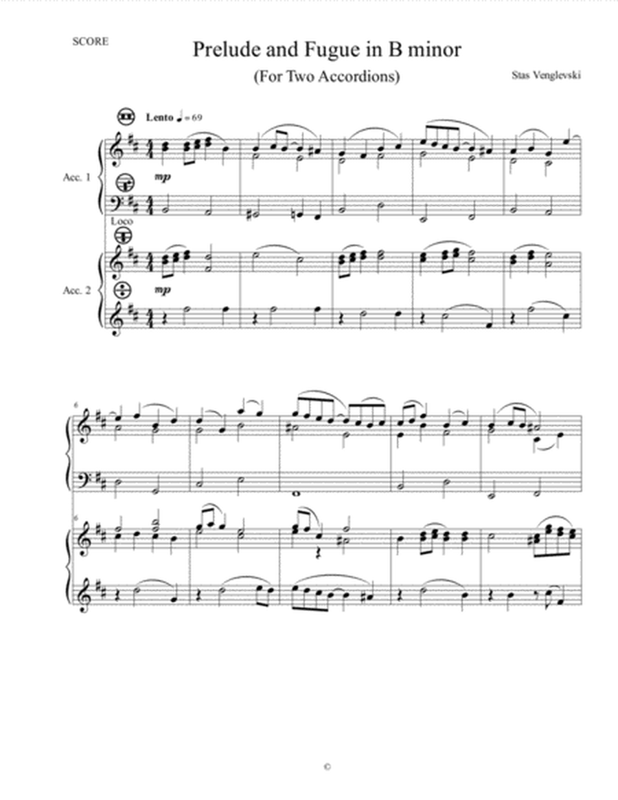 Prelude and Fugue in B minor (Duet)