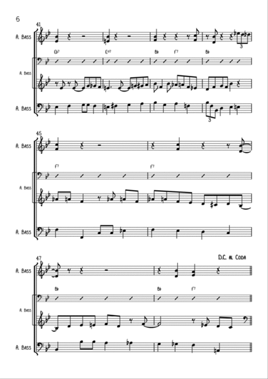 Blue Monk Double Bass scores gallery preview page 6