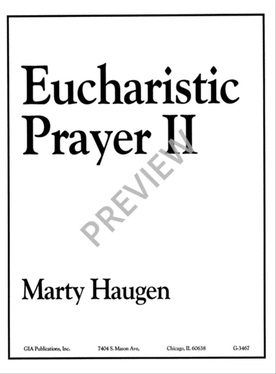 Eucharistic Prayer II - Full Score 4-Part scores gallery preview page 2