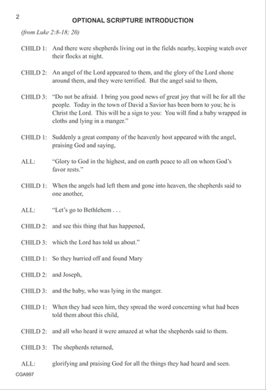 Arise, Shine, Jesus Has Come Unison Choir scores gallery preview page 2